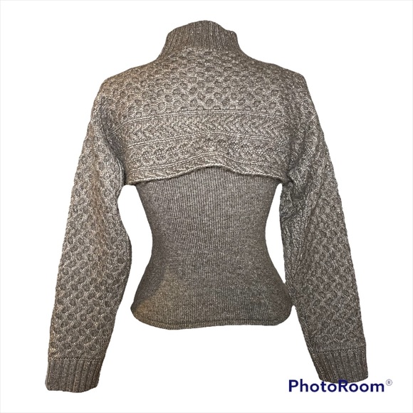 NWT Anthropologie heather brown two piece sweater size S - Picture 3 of 11